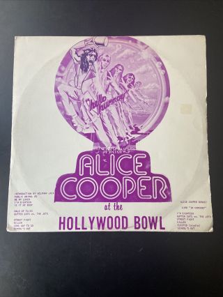 Alice Cooper At The Hollywood Bowl 2 Lp’s Unofficial Release 1972