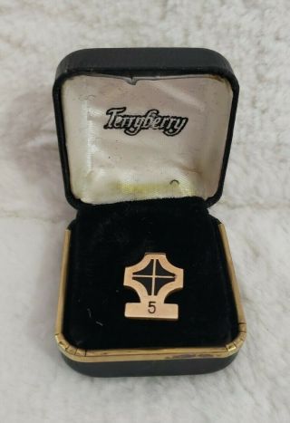 Vintage Terryberry Lapel Pin 5 Cross Star 10k Gold Medical Symbol?
