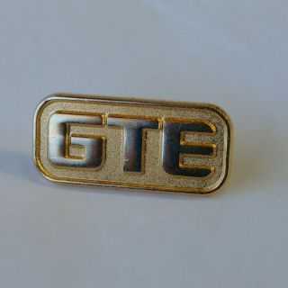 Vintage Gte Lapel Hat Jacket Pin General Telephone And Electric Gold Color