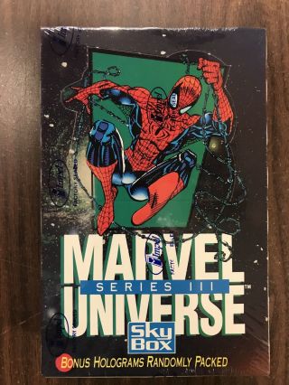 1992 Marvel Universe Series 3 Trading Cards Box Of 36 Packs Skybox Impel