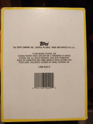 1989 TOPPS Teenage Mutant Ninja TURTLES 48 pack BOX of full color trading cards 2