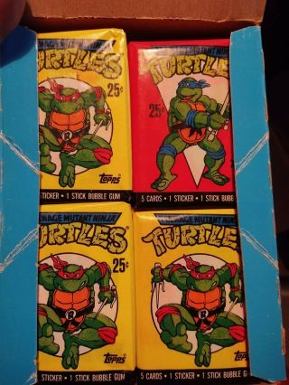 1989 TOPPS Teenage Mutant Ninja TURTLES 48 pack BOX of full color trading cards 3