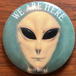 Orig.  1987 Communion Avon Books 2 " Promo Button/pin Whitley Strieber Aliens Ufos