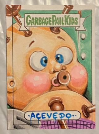 2021 Garbage Pail Kids Art Sketch Card Food Fight Acevedo Gross