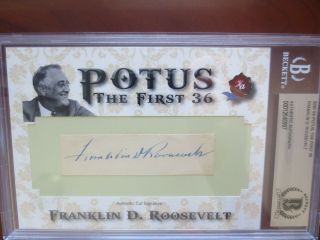 President Franklin Roosevelt 2020 Historic Autographs Potus Cut Auto Beckett Bas