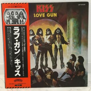 Kiss / Love Gun Japan Issue Lp W/obi,  Insert,  Inner
