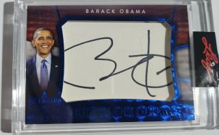 Barack Obama 1/5 2020 Leaf Decision Blue Foil Cut Signature Rare Auto Sp