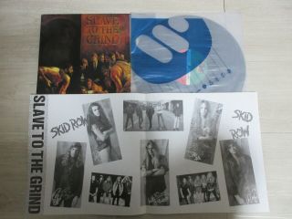 Skid Row - Slave To The Grind 11 Tracks 1991 Lp Vinyl 4 Pages Insert No Barcode