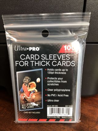 10,  000 Ultra Pro Penny Card Sleeves 100 Packs Of 100 For Thick Sized Cards