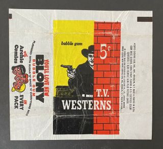 1958 Topps Tv Westerns 5 Cents Wax Wrapper Very