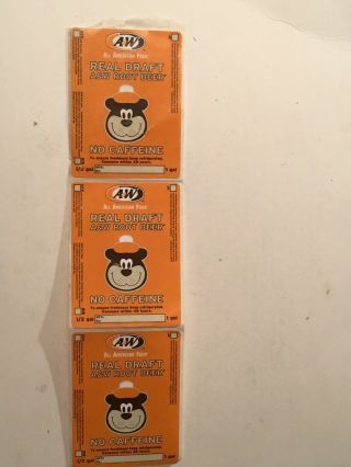 Vintage 3 A & W Root Beer Bear Sticker