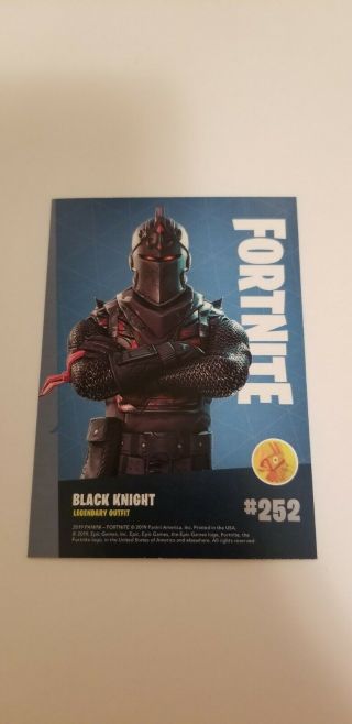 Black knight legendary fortnite trading card 2019 panini series 1 252 (No Holo) 4