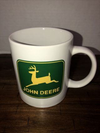 Gibson John Deere Coffee Mug White And Green See Pictures