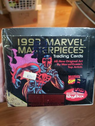 1993 Marvel Masterpieces Trading Cards Factory Wax Hobby Box 36 Packs Nos