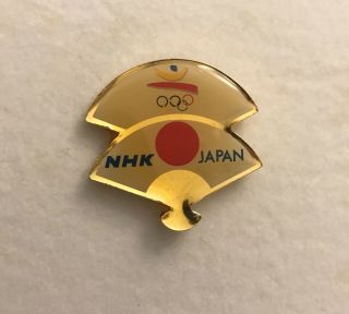 Nhk Television Japan Media Pin Olympic Games Barcelona 1992