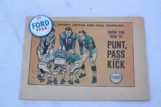 Ford Pp&k (punt,  Pass,  Kick) Contest Participant Brochure & Pin.