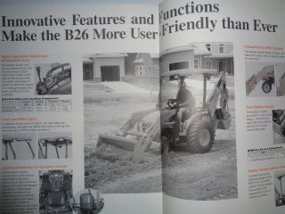 Kubota B26 Tractor Loader Backhoe Product Guide Sales Brochure literature 3