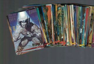 1996 Fleer Ultra X - Men Complete Base Card Set 1 - 100 Wolverine Deadpool Phoenix