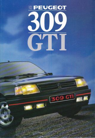 Brochure 1988 Peugeot 309 Gti _ German Text _