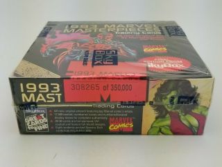 1993 Marvel Masterpieces Trading Cards Factory Wax Hobby Box 36 Packs NOS 2