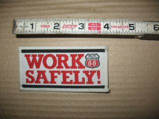 1 Vintage " Phillips Petroleum 66 - Work Safely " Embroidered Sew On Patch