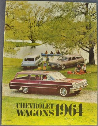 1964 Chevrolet Station Wagon Brochure Impala Chevelle Nova Orig 64 Not Areprint