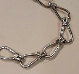 Taxco Sterling Silver Vintage Artisan Signed Hand Crafted Link Bracelet (151) 2