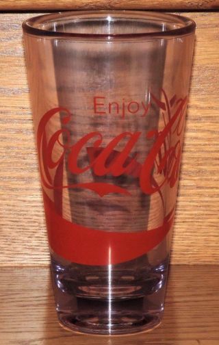 Nos 2002 Aladdin Coca - Cola 20oz 590ml Thick Clear Plastic Glass - Dishwasher Safe