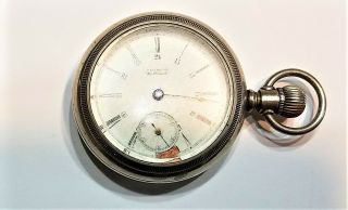 Antique Size 18s American Waltham Pocket Watch Made 1896,  7 Jewels Not Running