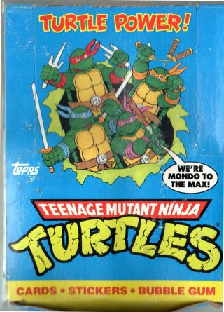 1989 Topps Teenage Mutant Ninja Turtles 48 Pack Box Of Full Color Trading Cards