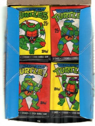1989 Topps Teenage Mutant Ninja Turtles 48 pack box of full color trading cards 3