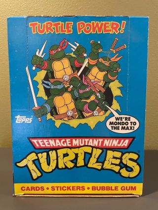 1989 Topps Teenage Mutant Ninja Turtles Wax Box,  48 Packs