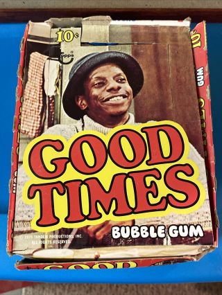 1975 Topps Good Times Wax Box With 36 Packs.