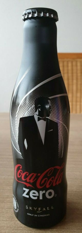 Coca Cola Alu Bottles From Switzerland.  James Bond Promotion.  1 Full Bottle