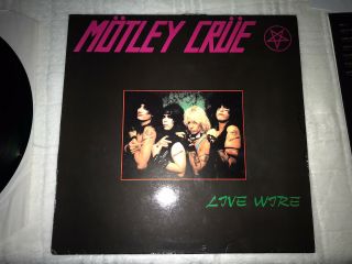 Motley Crue Very Rare “live Wire” Lp/vinyl Shout At The Devil.  Kiss Iron Maiden.