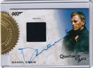 James Bond 2013 Autographs And Relics Gold Seal - Daniel Craig Autograph Relic