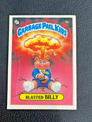 1985 Topps Garbage Pail Kids 1st Series 8b Blasted Billy Checklist Matte 1 Owner