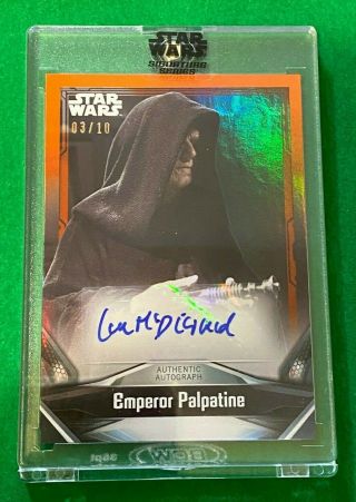 2021 Ian Mcdiarmid Emperor Palpatine Star Wars Signature Series Auto Card 03/10