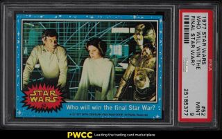 1977 Topps Star Wars Who Will Win The Final Star War? 52 Psa 9