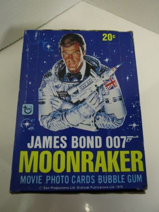 Vintage 1979 Topps James Bond 007 Moonraker Full Wax Box
