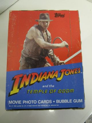 Vintage 1984 Topps Indiana Jones And The Temple Of Doom Full Wax Box