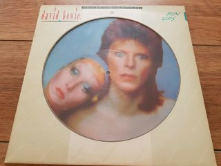 David Bowie " Pin Ups " Lp Picture Disc Uk 1984 Rca Ex With Die Cut Ex