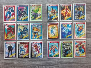 1990 Marvel Universe Series 1 Complete 162 Base Card Set W/1 Bonus Uncut Sheet