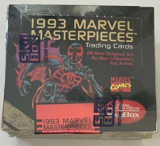 1993 Marvel Masterpieces Collector Trading Cards Factory Box 36 Packs Nm