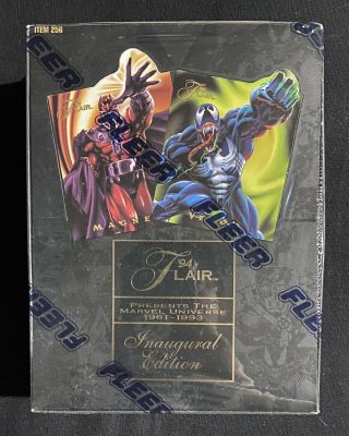 1994 Flair Inaugural Edition Marvel Universe Trading Card Factory Box