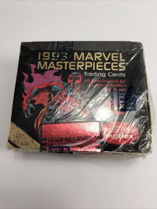1993 Skybox Marvel Masterpieces Limited Edition Trading Card Box 36 Packs