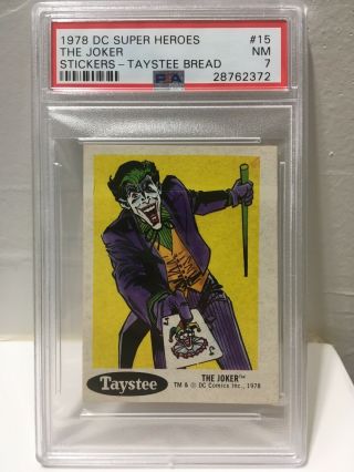 ✨ 1978 The Joker Vintage Dc Comics Psa Heroes Stickers Card Marvel Pop 5