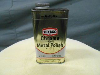 Texaco Chrome And Metal Polish Can