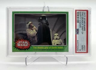 1977 Topps Star Wars 237 The Deadly Grip Of Darth Vader Psa 9 Green Series 4 Ae
