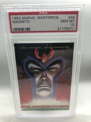 1993 Marvel Masterpieces Magneto Psa 10 Pop 1/5 Rare Low Pop